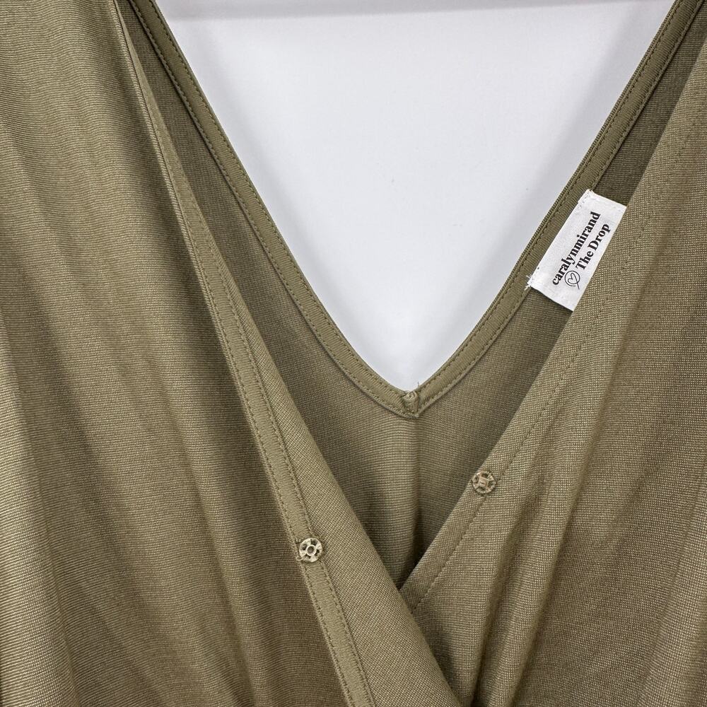 THE DROP BY CARLYN MIRAND NWT Green Wrap Jumpsuit in Olive Green // L - Picture 7 of 8